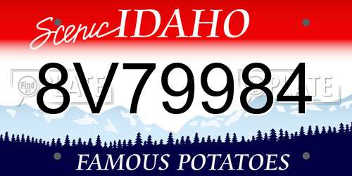 8V79984 Idaho License Plate
