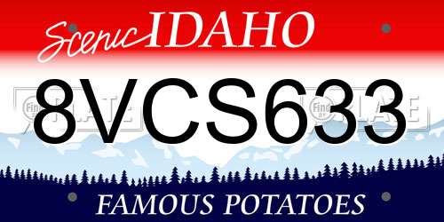 8VCS633 Idaho License Plate