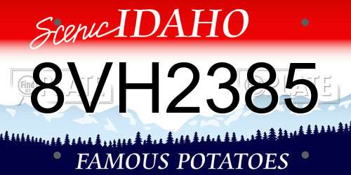 8VH2385 Idaho License Plate