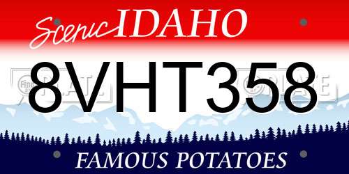 8VHT358 Idaho License Plate