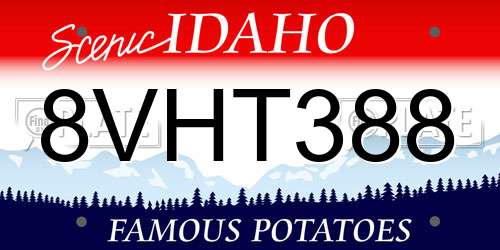 8VHT388 Idaho License Plate