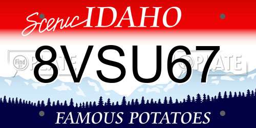 8VSU67 Idaho License Plate