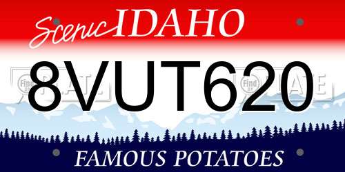 8VUT620 Idaho License Plate