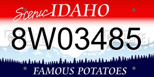 8W03485 Idaho License Plate