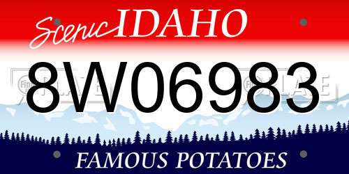 8W06983 Idaho License Plate