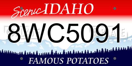 8WC5091 Idaho License Plate