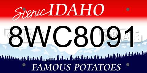 8WC8091 Idaho License Plate