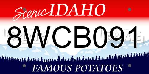 8WCB091 Idaho License Plate
