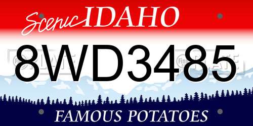 8WD3485 Idaho License Plate