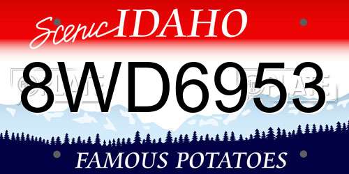 8WD6953 Idaho License Plate
