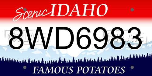 8WD6983 Idaho License Plate
