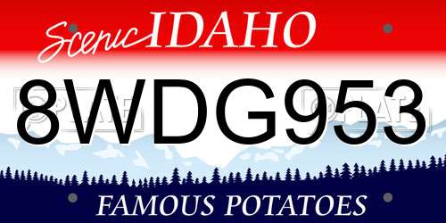 8WDG953 Idaho License Plate