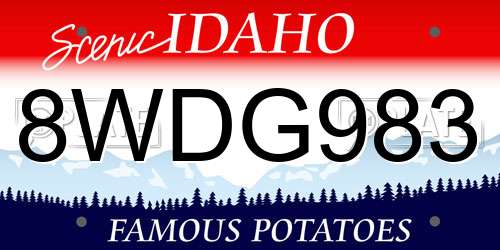 8WDG983 Idaho License Plate