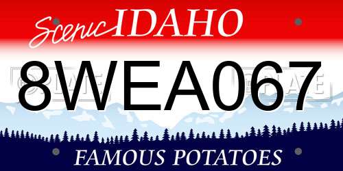 8WEA067 Idaho License Plate