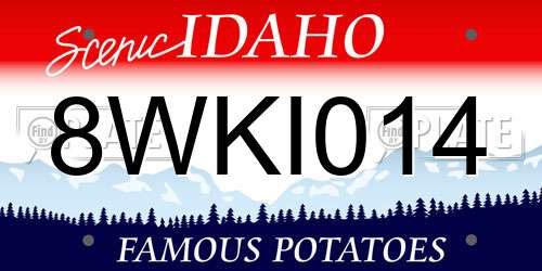 8WKI014 Idaho License Plate