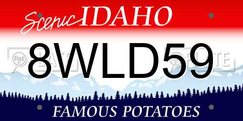 8WLD59 Idaho License Plate