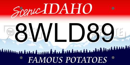 8WLD89 Idaho License Plate