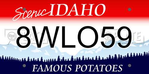 8WLO59 Idaho License Plate