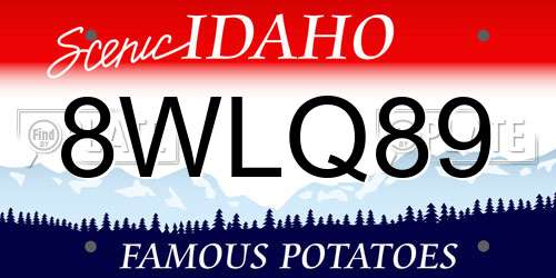8WLQ89 Idaho License Plate