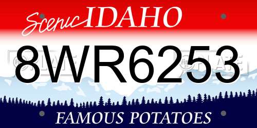 8WR6253 Idaho License Plate