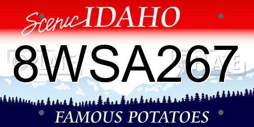 8WSA267 Idaho License Plate