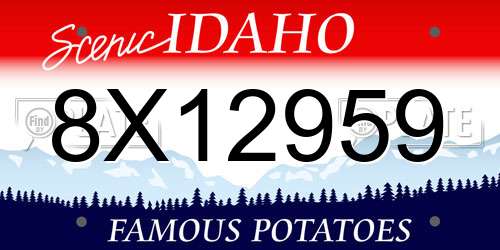 8X12959 Idaho License Plate