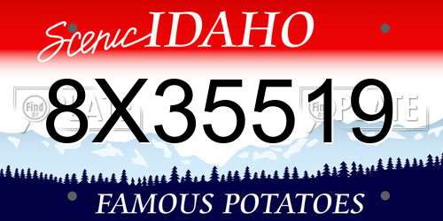 8X35519 Idaho License Plate