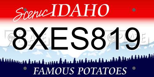 8XES819 Idaho License Plate