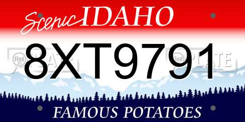 8XT9791 Idaho License Plate