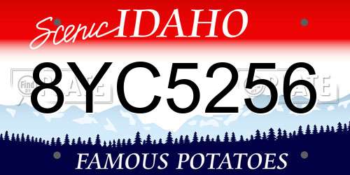8YC5256 Idaho License Plate