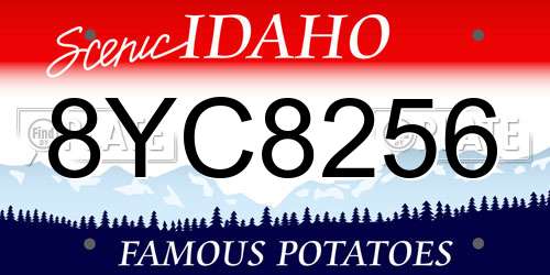 8YC8256 Idaho License Plate