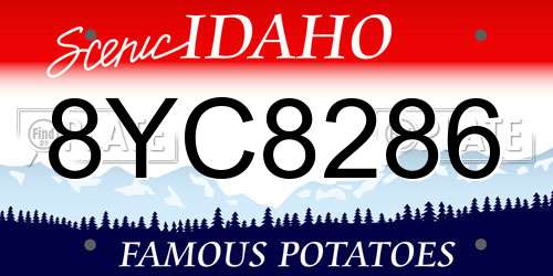 8YC8286 Idaho License Plate
