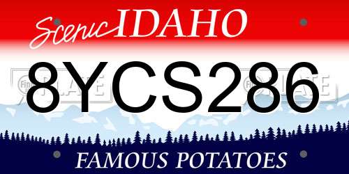 8YCS286 Idaho License Plate