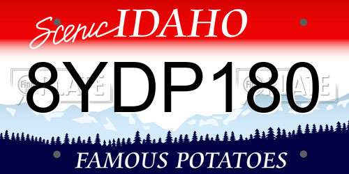 8YDP180 Idaho License Plate