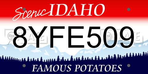 8YFE509 Idaho License Plate