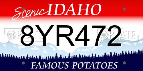 8YR472 Idaho License Plate