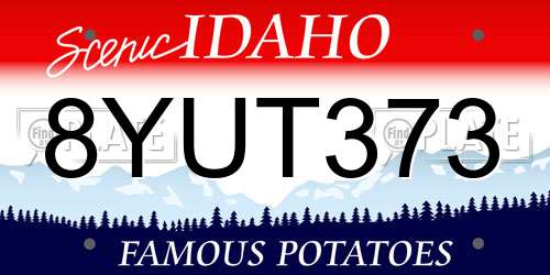 8YUT373 Idaho License Plate
