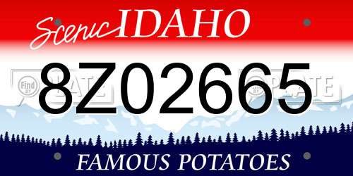 8Z02665 Idaho License Plate