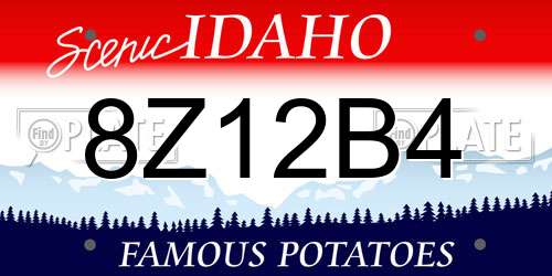 8Z12B4 Idaho License Plate