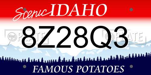 8Z28Q3 Idaho License Plate