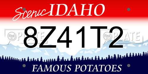 8Z41T2 Idaho License Plate