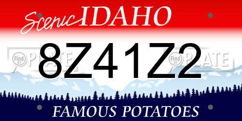 8Z41Z2 Idaho License Plate