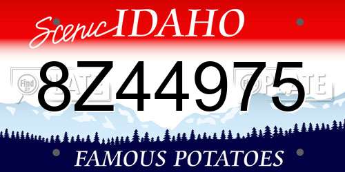 8Z44975 Idaho License Plate