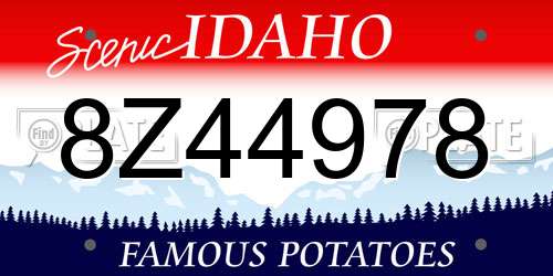 8Z44978 Idaho License Plate