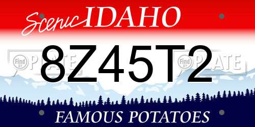 8Z45T2 Idaho License Plate