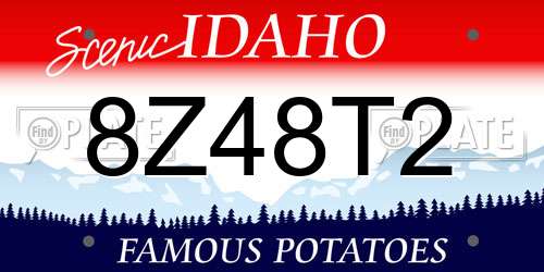 8Z48T2 Idaho License Plate