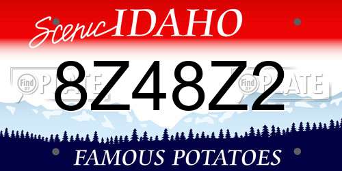 8Z48Z2 Idaho License Plate