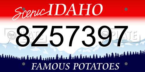 8Z57397 Idaho License Plate