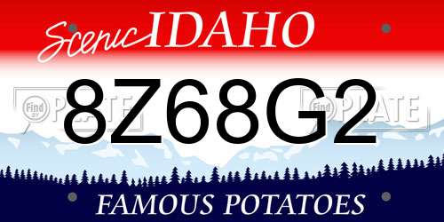 8Z68G2 Idaho License Plate