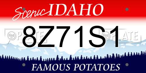 8Z71S1 Idaho License Plate